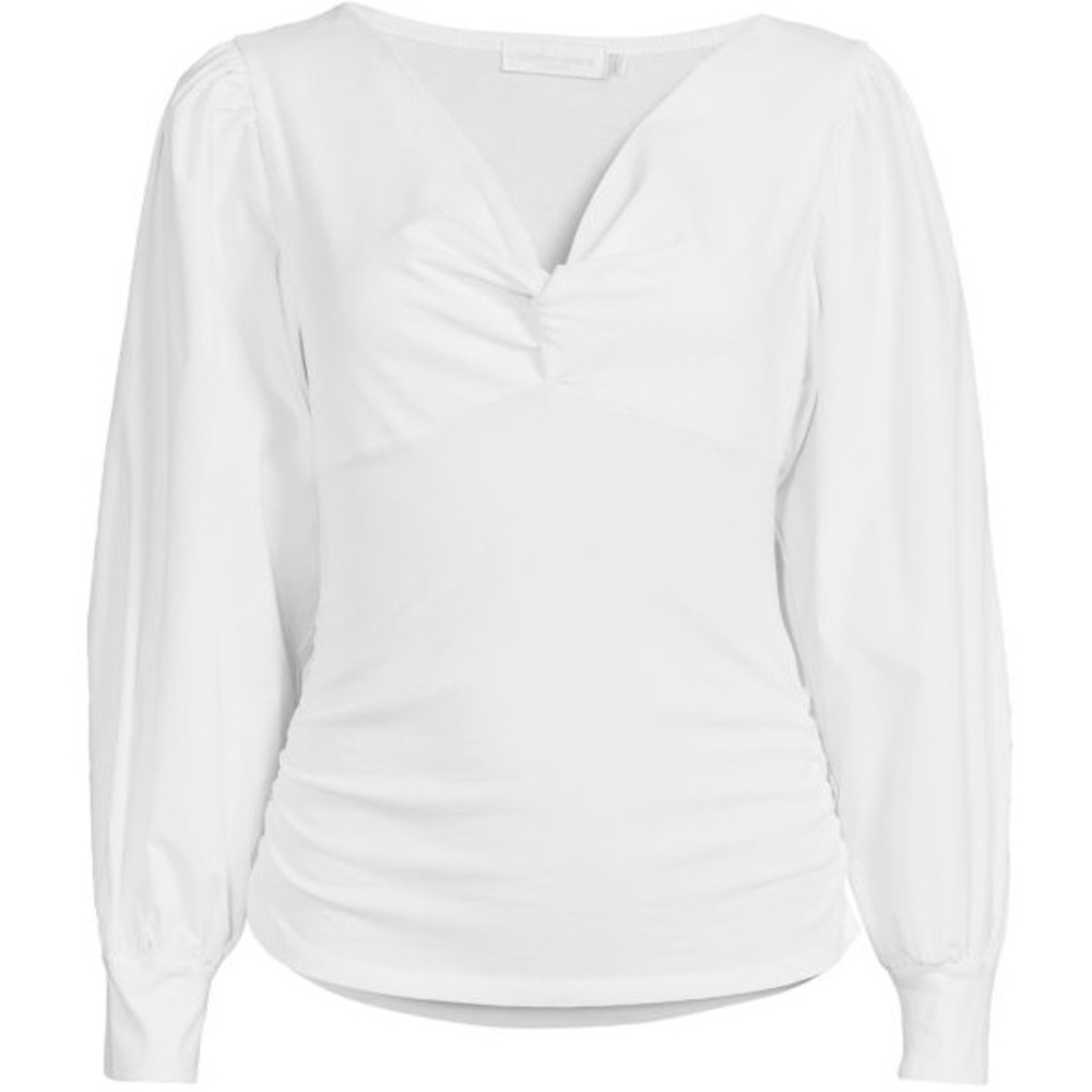 Jonathan  SIMKHAI
Hanna Cotton Puff Sleeve Top White Blouse